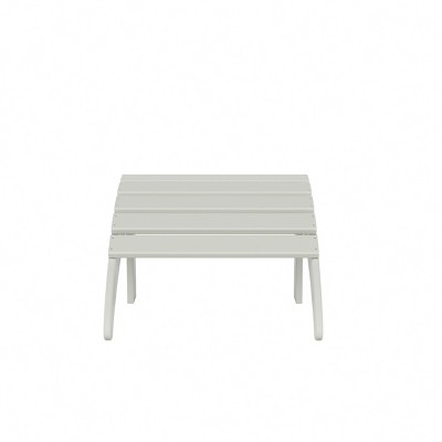 Sand HDPE 12-Piece Folding Adirondack Chair Set with Ottoman and Side Table