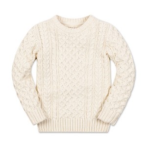 Hope & Henry Boys' Organic Cotton Long Sleeve Fisherman Cable Pullover Sweater, Infant - 1 of 4