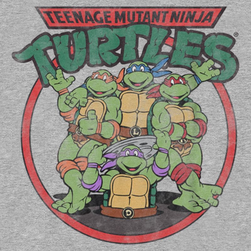 Boy's Teenage Mutant Ninja Turtles Distressed Ninjas Circle T-Shirt, 2 of 6