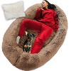 Giant Dog Bed, Human Size Dog Bed for People Doze Off, Napping, Human Dog Sofa Bed, Foldable Lazy Sofa Couch, Plush Dog Bed With Removable Cover - 3 of 4