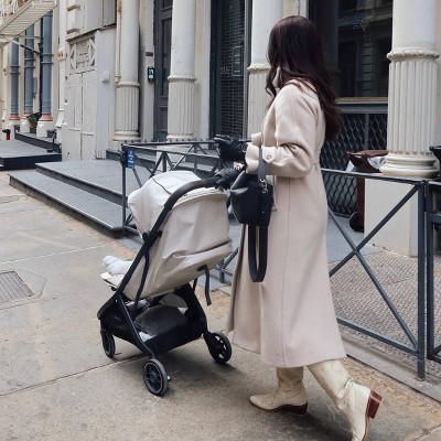 UPPAbaby Minu V3 Lightweight Travel Stroller - Dillan: Flat-Free Tires, Forward Facing Seat, Folds for Easy Transport