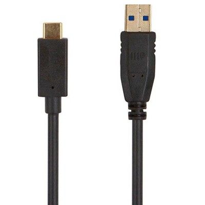 Monoprice USB 3.0 Type-C to Type-A Cable - 1.5 Feet - Black, For Nintendo Switch, Samsung Galaxy S10 S9 S8 Note, Android Google Pixel - Select Series