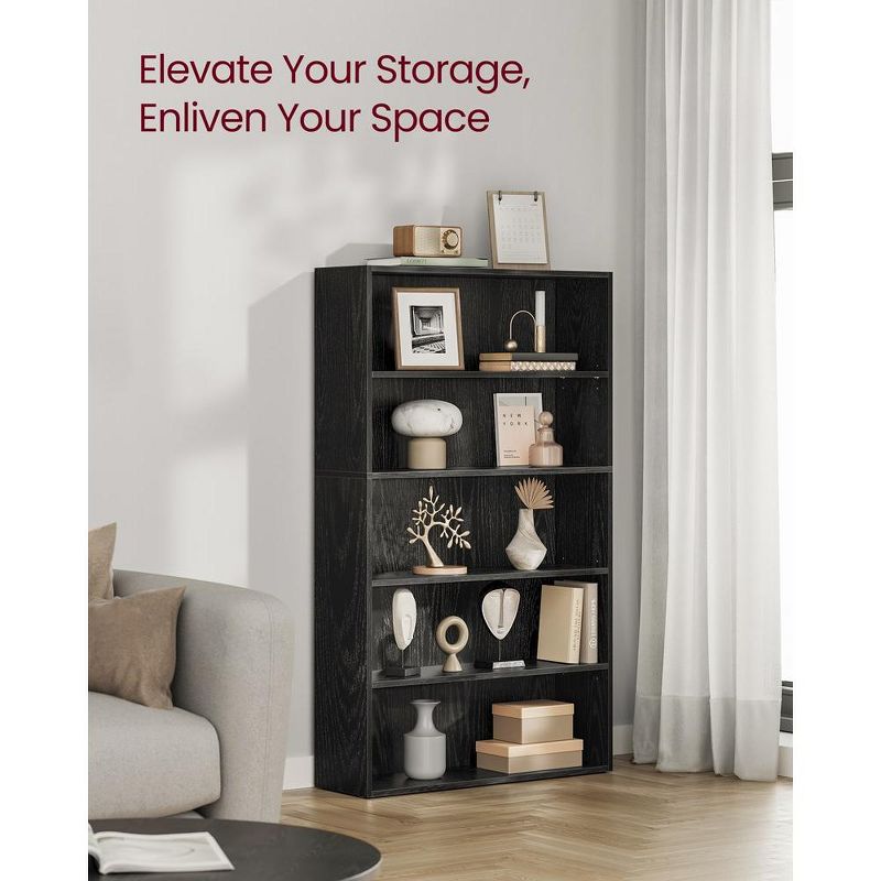 VASAGLE Bookshelf, 31.5 Inches Wide, 5-Tier Open Bookcase with Adjustable Storage Shelves, Floor Standing Unit, 3 of 9