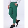 Lars Amadeus Men's Cropped Dress Business Pants Straight Fit Flat Front Suit Trousers - 2 of 4