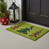 HomeRoots 24" X 36" Green And Red Christmas Trees Outdoor Coir Door Mat - 2 of 4