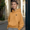Dalix Butterfly Embroidery Relaxed Hoodie Soft Fleece Sweatshirt Fit Lounge Womens - 3 of 4
