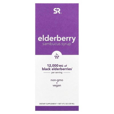 Sports Research Elderberry Sambucus Syrup, 12,000 mg, 4 fl oz (120 ml)