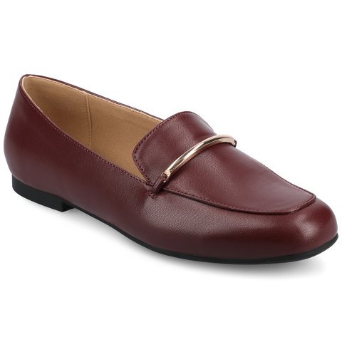 Женские платья Journee Collection Journee Women's Wrenn Medium and Wide Width Dress Flats, Oxblood 6
