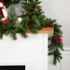 Northlight 9' x 12" Mixed Green Beaver Pine Artificial Christmas Garland, Unlit - 3 of 4