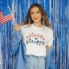 Simply Sage Market Women's Patriotic Stars and Stripes Cursive Short Sleeve Graphic Tee - 2 of 4
