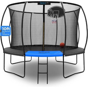SereneLife Outdoor Trampoline with Net Enclosure - 1 of 4