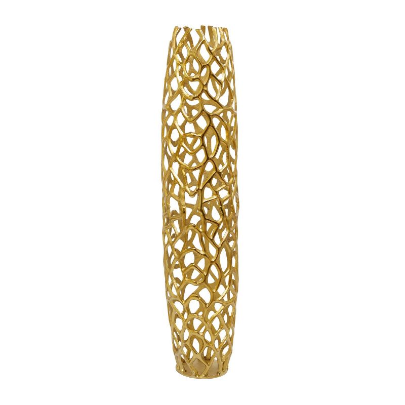 40&#39;&#39; x 10&#39;&#39; Aluminum Coral Vase Gold - Olivia &#38; May, 1 of 7