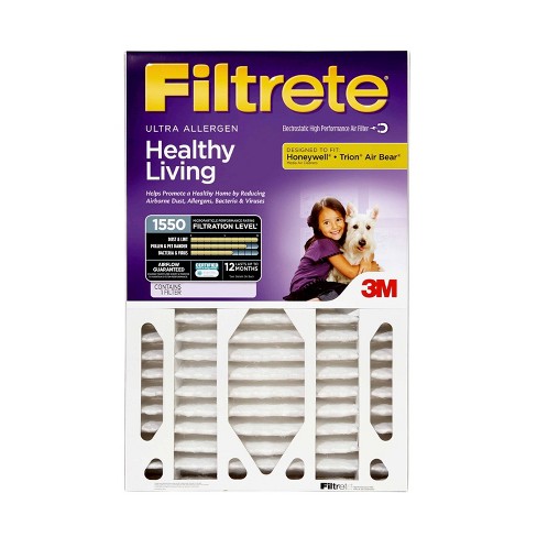 Filtrete 20" x 25" x 4" Allergen Bacteria and Virus Air Filter 1550 MPR - image 1 of 4