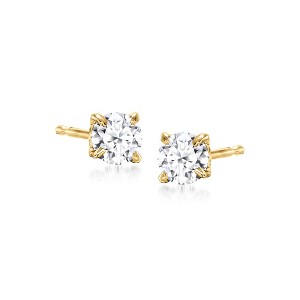 Ross-Simons 0.33 ct. t.w. Lab-Grown Diamond Stud Earrings in 18kt Gold Over Sterling - 1 of 4