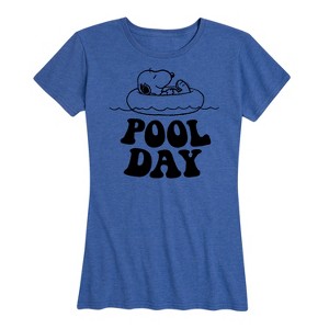 Women's - Peanuts - Snoopy's Pool Day Short Sleeve Graphic T-Shirt - 1 of 4
