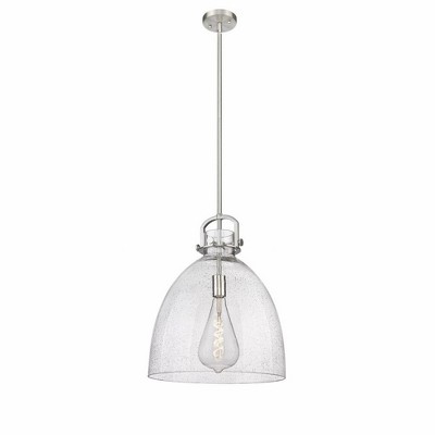 Newton Bell - 1 Light Stem Hung Pendant In Industrial Style-21.63 Inches Tall and 16 Inches Wide