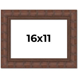 PosterPalooza | 16x11 Wide Bamboo Picture Frame, UV Acrylic, 4 Finishes - Brown, Black, Silver, and Natural - 1 of 4