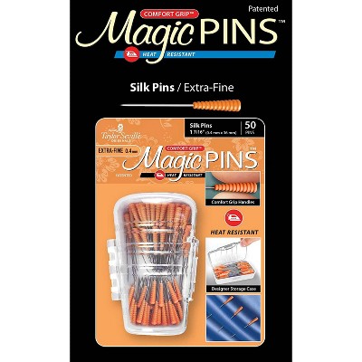 Taylor Seville Magic Pins - Silk Extra Fine-Orange 50/Pkg