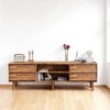 63" Vintage TV Stand with Bevel Design, Drawers & Open Shelves, Entertainment Center Console for Living Room, TV Media Console, Fits up to 60" TVs - 2 of 4