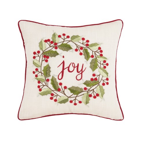 1pc Christmas Wreath & Small Bird Pattern Pillow Case (pillow Insert Not  Included), Modern Style Linen Material Square Cushion Cover With One Side  Print, Soft And Comfortable Decoration Christmas Throw Pillow Cover