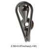 Unique Bargains Curtain Holdbacks Teardrop Hooks Zinc Alloy 2.56"x0.87" 1 Pair - 3 of 4