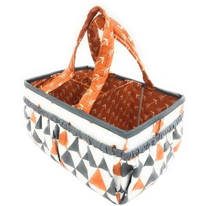 Bacati - Playful Fox Orange/Gray Storage Caddy - 1 of 4