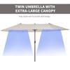 15ft Patio Umbrella Double-Sided Outdoor Market Extra Large Umbrella with Crank Handle for Deck, Lawn and Pool - 4 of 4