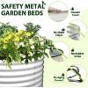 Anybear 2-Pack 4ft x 18" Quartz Grey Round Garden Bed - 3 of 4