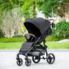 Qaba Lightweight Baby Stroller w/ One Hand Fold, Toddler Travel Stroller w/ Cup Holder, All Wheel Suspension, Adjustable Backrest Footrest - image 2 of 4