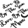 Sussexhome Live By The Sun Love By The Moon Metal Wall Art - Inspirational Quote Set - 3 of 4