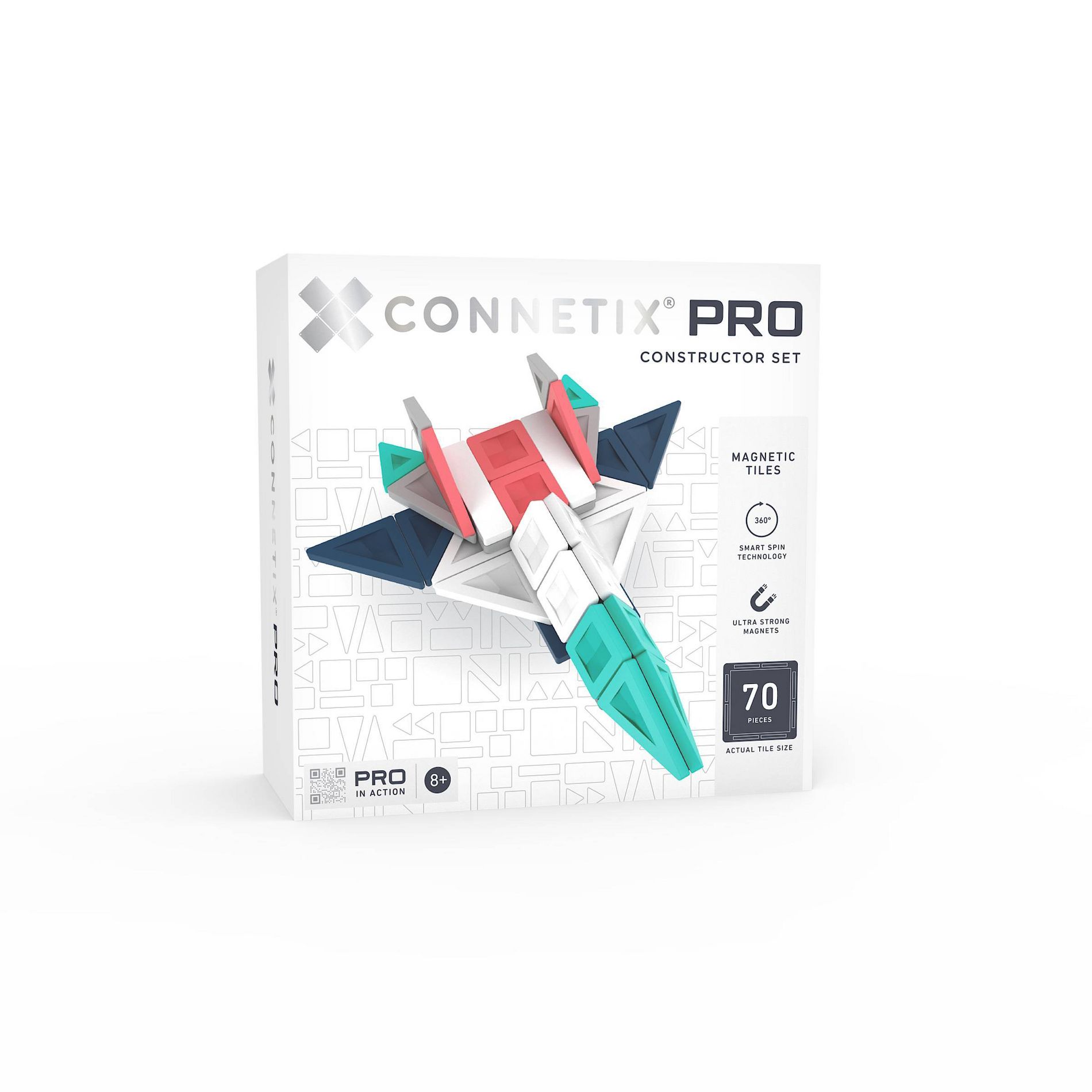 CONNETIX Magnetic Tiles Constructor Set 70pc