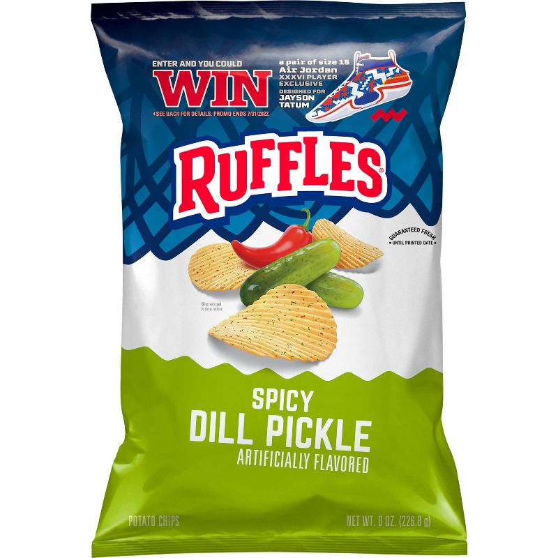 XXL Ruffles Spicy Dill Pickle Chips - 8oz, 1 of 3