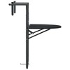 Balcony Table Black Plastic 23.6x25.2x32.9 in Foldable - 3 of 4