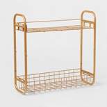 On The Wall 2 Tier Shelving Rack Metallic Gold - Room Essentials™