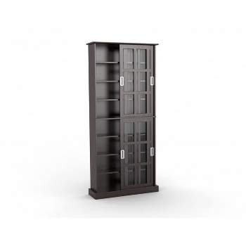 Windowpane Multimedia Storage Cabinet Espresso - Atlantic