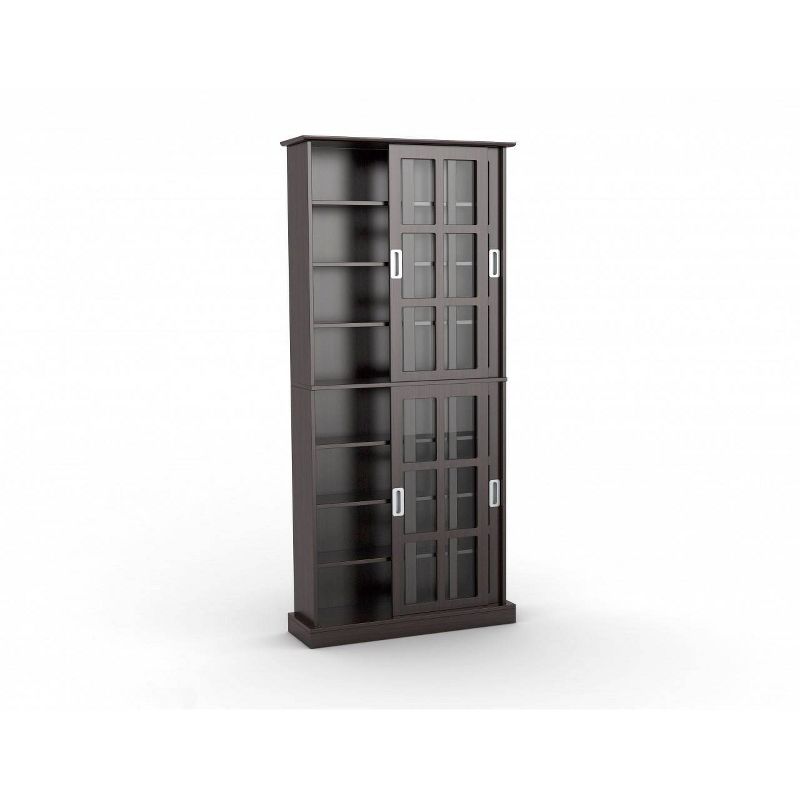 Windowpane Multimedia Storage Cabinet Espresso - Atlantic, 1 of 4