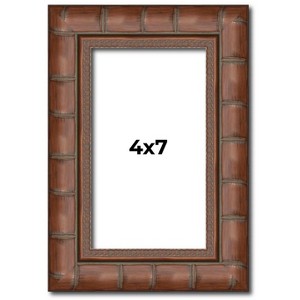 PosterPalooza | 4x7 Modern Bamboo Picture Frame, UV Acrylic, 5 Finishes - 1 of 4