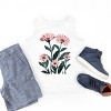 The Juniper Shop Pink Daisies Watercolor Youth Tank Top - XL - White - 3 of 4