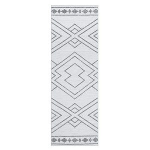 Elegant Geometric Imitation Cashmere Rug, Foldable, Kid & Pet Friendly, Non-Slip Backing, Easy Care for Busy Homes - 1 of 4