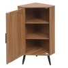 GlasFlength Decorative Storage Cabinets Corner Storage Cabinet Small Floor Corner Cabinet Freestanding Cabinet for Room, Brown, 15.75"*15.75"*39.37" - 4 of 4