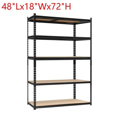 48"x18"x72" Storage Rack Shelf 5-Tier Adjustable Steel Shelving Units 2000 LBS Capacity