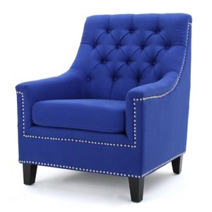 Jaclyn Tufted Club Chair - Navy - Christopher Knight Home, Blue