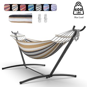 Mastgoal Brazilian Hammock with Adjustable Stand- Stylish Hammock Bed w/Storage Bag, 600lb Capacity - 1 of 4