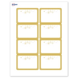 Avery Name Tags, 2-1/3" x 3-3/8", Gold-Metallic Ornaments, 80 - 1 of 4