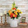 Allstate Floral Dahlia, Peony and Rose Artificial Floral Bouquet - 27" - Yellow and Orange - 2 of 4
