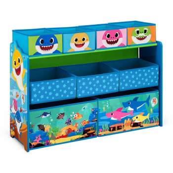 Delta Children Baby Shark Deluxe 9 Bin Design and Store Toy Organizer