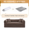 Dolonm Foldable Convertible Sofa Bed, Boneless Compression Mattress, Corduroy Sofa with Fixed Frame, Used for Living Room, Bedroom, and Office,Brown - 3 of 4