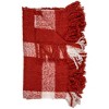 Northlight Red Plaid Woven Fringed Christmas Throw Blanket 50" x 60" - image 4 of 4