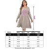 Coolmee Women Casual Round Neck Long Sleeve Loose Side Button Wide Hem Knit Textured Sweater Midi Dress - 4 of 4