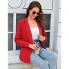 Blazer Jackets for Women Open Front Long Sleeve Work Office Casual Blazers with Pockets - 3 of 4